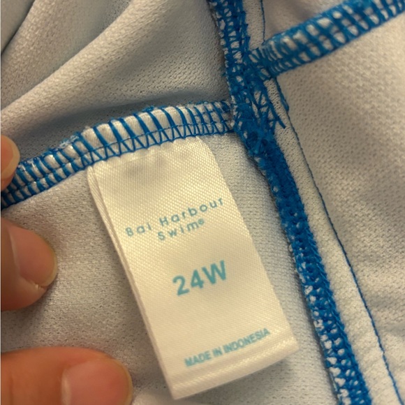 Bal Harbour Swim women’s wireless swimsuit size 24W Caribbean blue, gently used - Picture 3 of 7